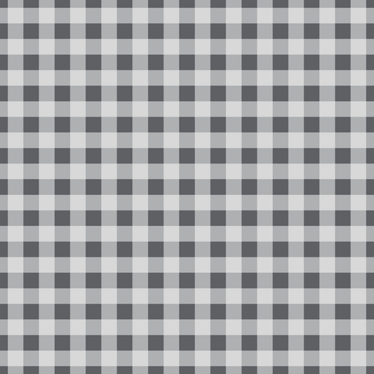 Mint Grey and White Plaid Pattern 1 Quilting Cotton Fabric
