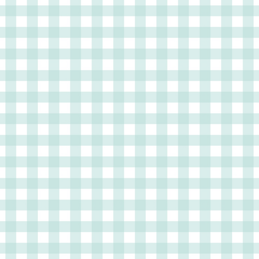 Mint Grey and White Plaid Pattern 6 Quilting Cotton Fabric