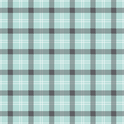 Seafoam Gingham Pattern 9 Minky Fabric