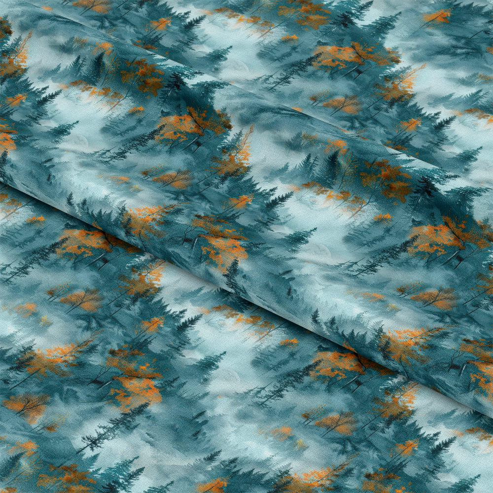 Misty Morning Mountains Pattern 10 Quilting Cotton Fabric