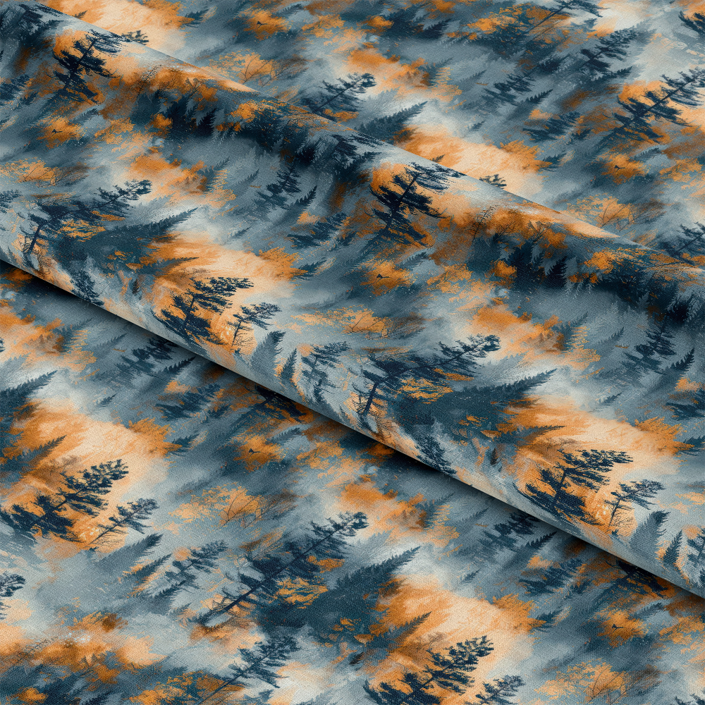Misty Morning Mountains Pattern 1 Quilting Cotton Fabric