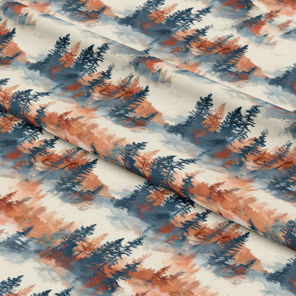 Misty Morning Mountains Pattern 2 Quilting Cotton Fabric