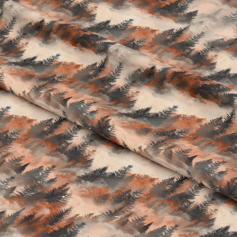 Misty Morning Mountains Pattern 8 Quilting Cotton Fabric