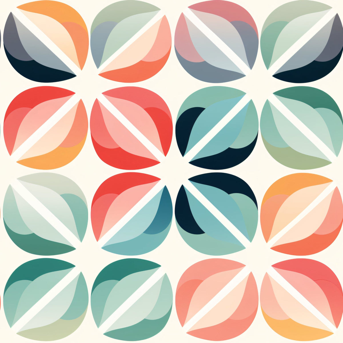 Kaleidoscope Blooms Pattern 5 Minky Fabric