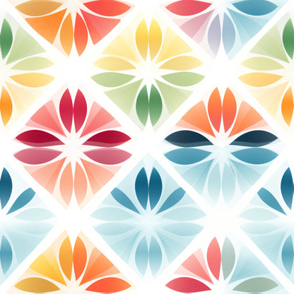 Kaleidoscope Blooms Pattern 6 Minky Fabric