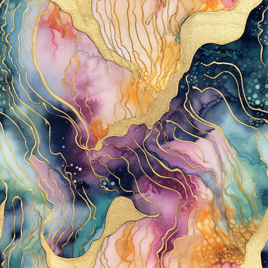 Modern Alcohol Ink Pattern 12 Quilting Cotton Fabric