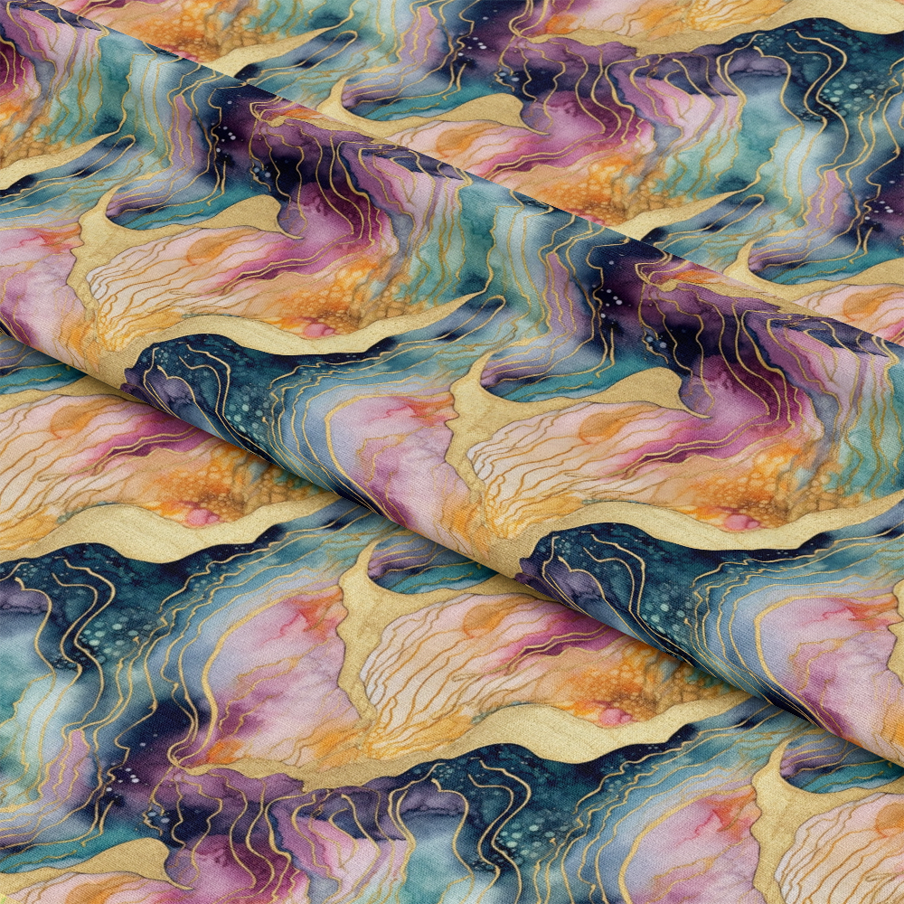 Modern Alcohol Ink Pattern 12 Quilting Cotton Fabric