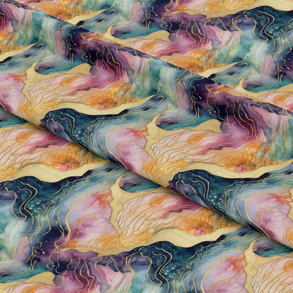 Modern Alcohol Ink Pattern 12 Quilting Cotton Fabric
