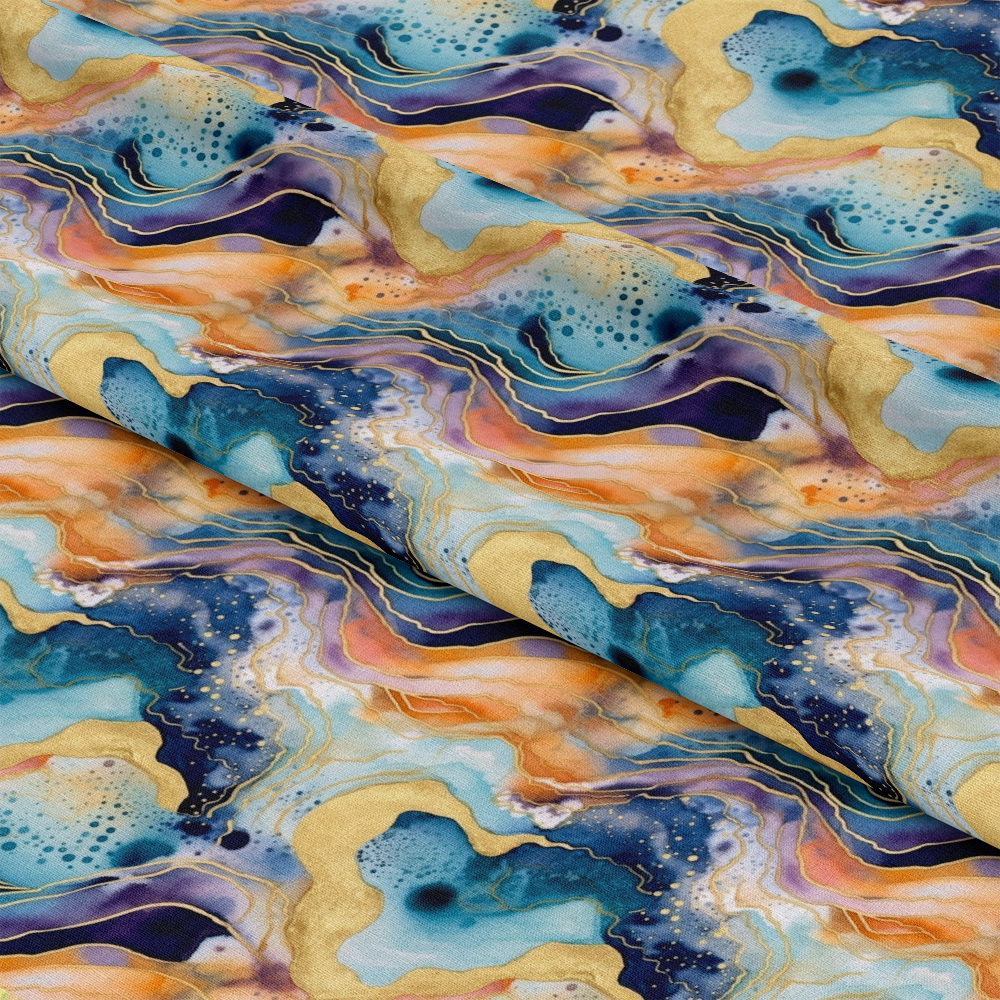Modern Alcohol Ink Pattern 13 Quilting Cotton Fabric