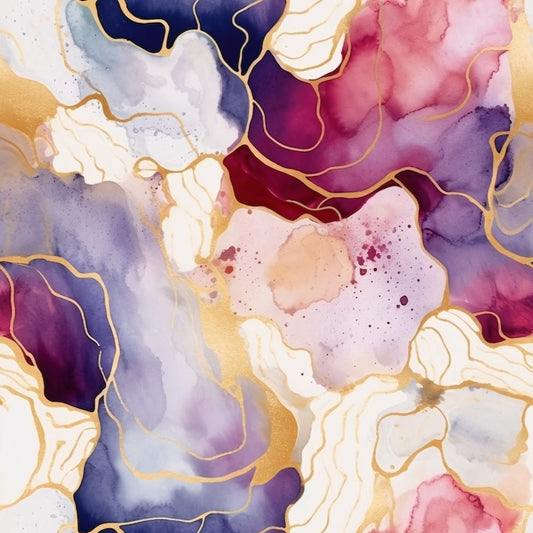 Modern Alcohol Ink Pattern 15 Quilting Cotton Fabric