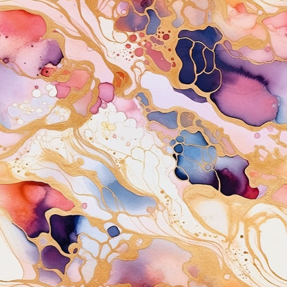 Modern Alcohol Ink Pattern 18 Quilting Cotton Fabric