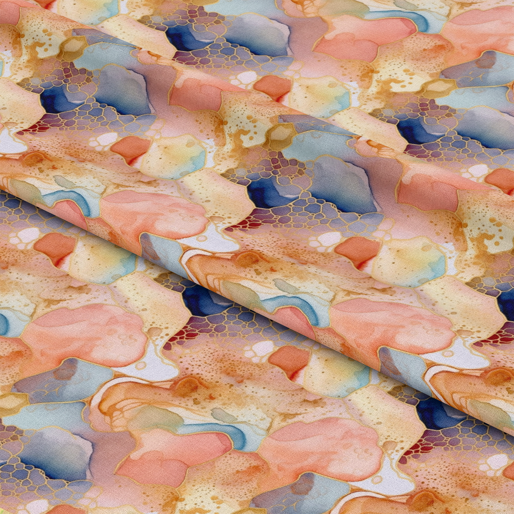 Modern Alcohol Ink Pattern 1 Quilting Cotton Fabric