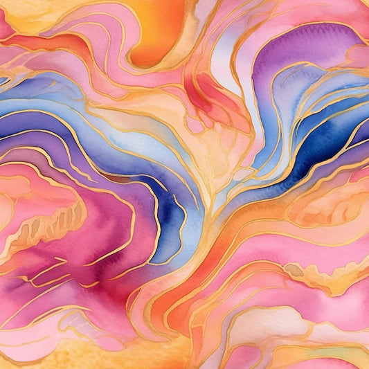 Modern Alcohol Ink Pattern 7 Quilting Cotton Fabric