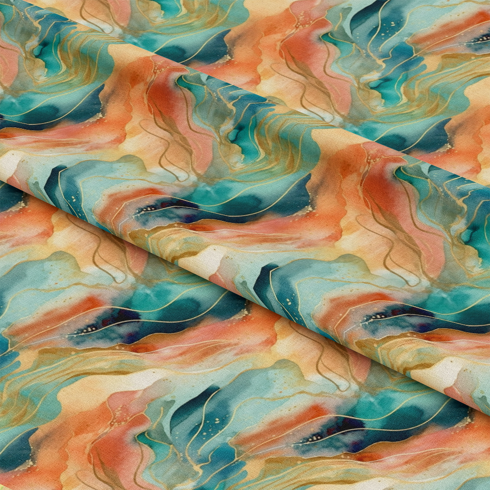Modern Alcohol Ink Pattern 8 Quilting Cotton Fabric