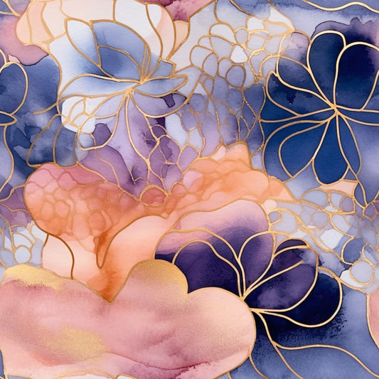 Modern Alcohol Ink Pattern 9 Quilting Cotton Fabric