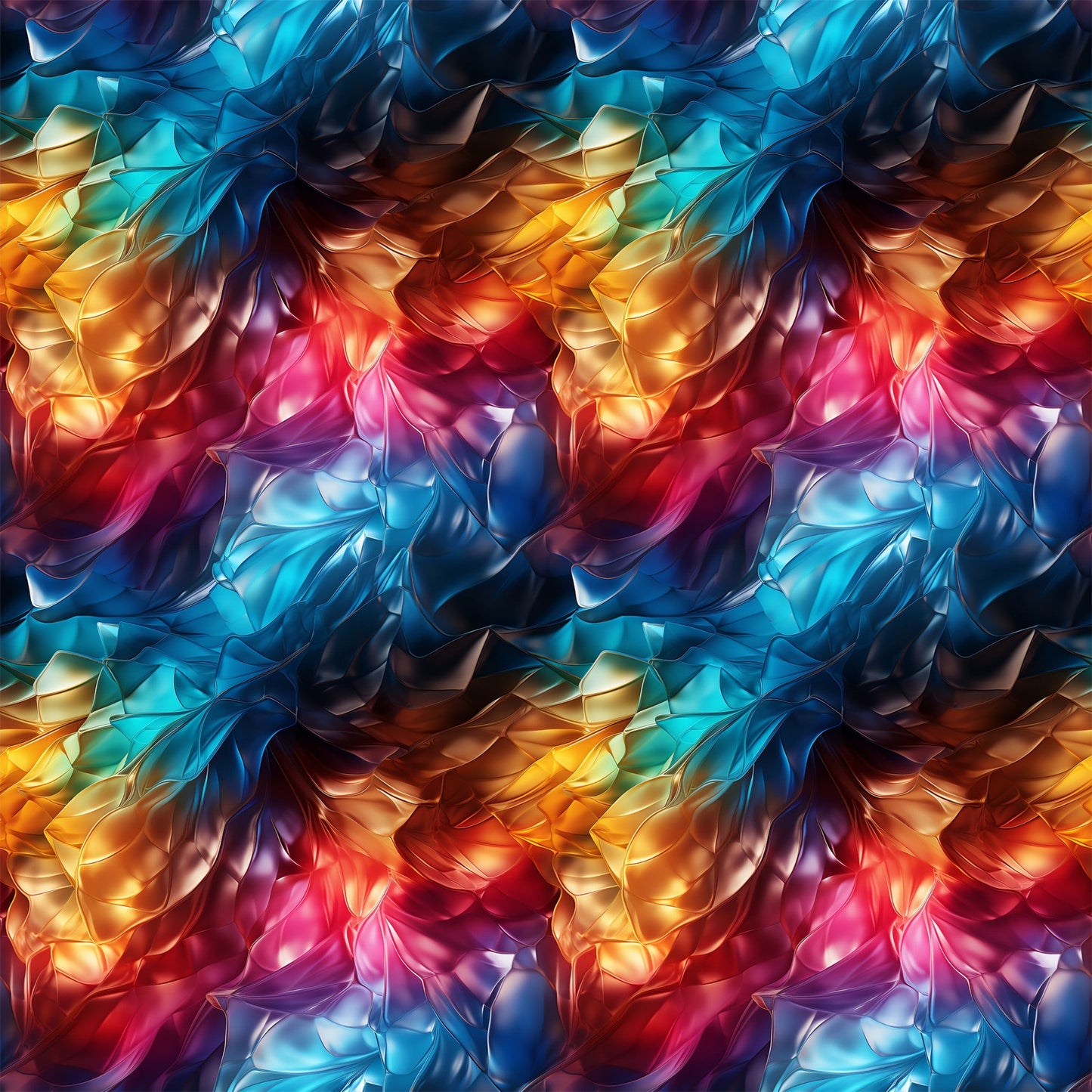 Modern 3D Rainbow Pattern 11 Quilting Cotton Fabric