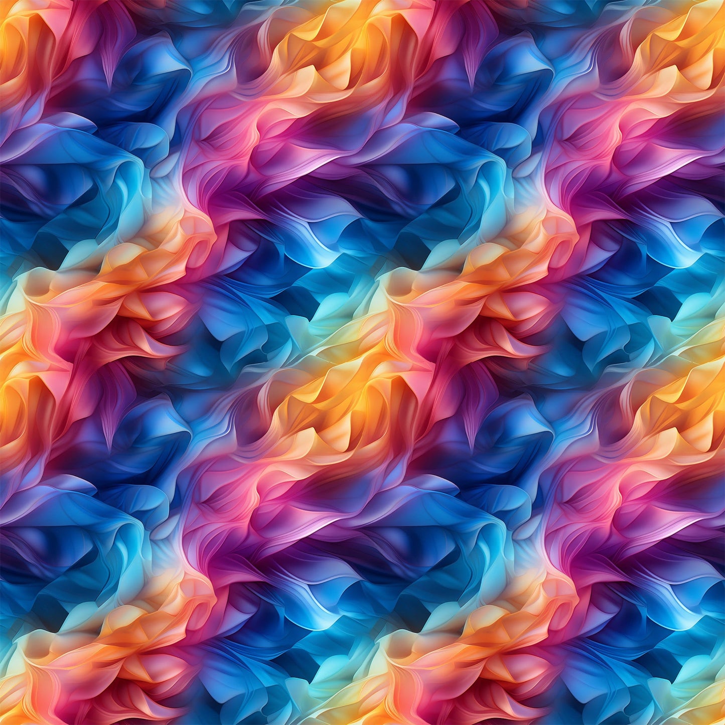 Modern 3D Rainbow Pattern 1 Quilting Cotton Fabric