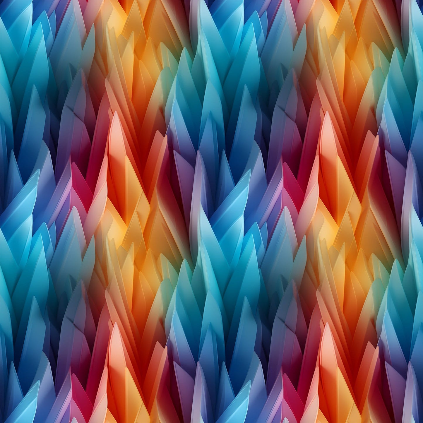 Modern 3D Rainbow Pattern 8 Quilting Cotton Fabric