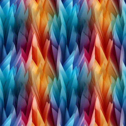 Modern 3D Rainbow Pattern 8 Quilting Cotton Fabric