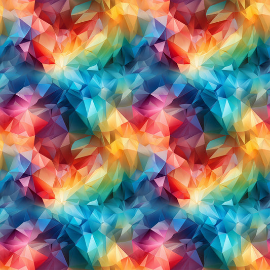 Modern 3D Rainbow Pattern 9 Quilting Cotton Fabric