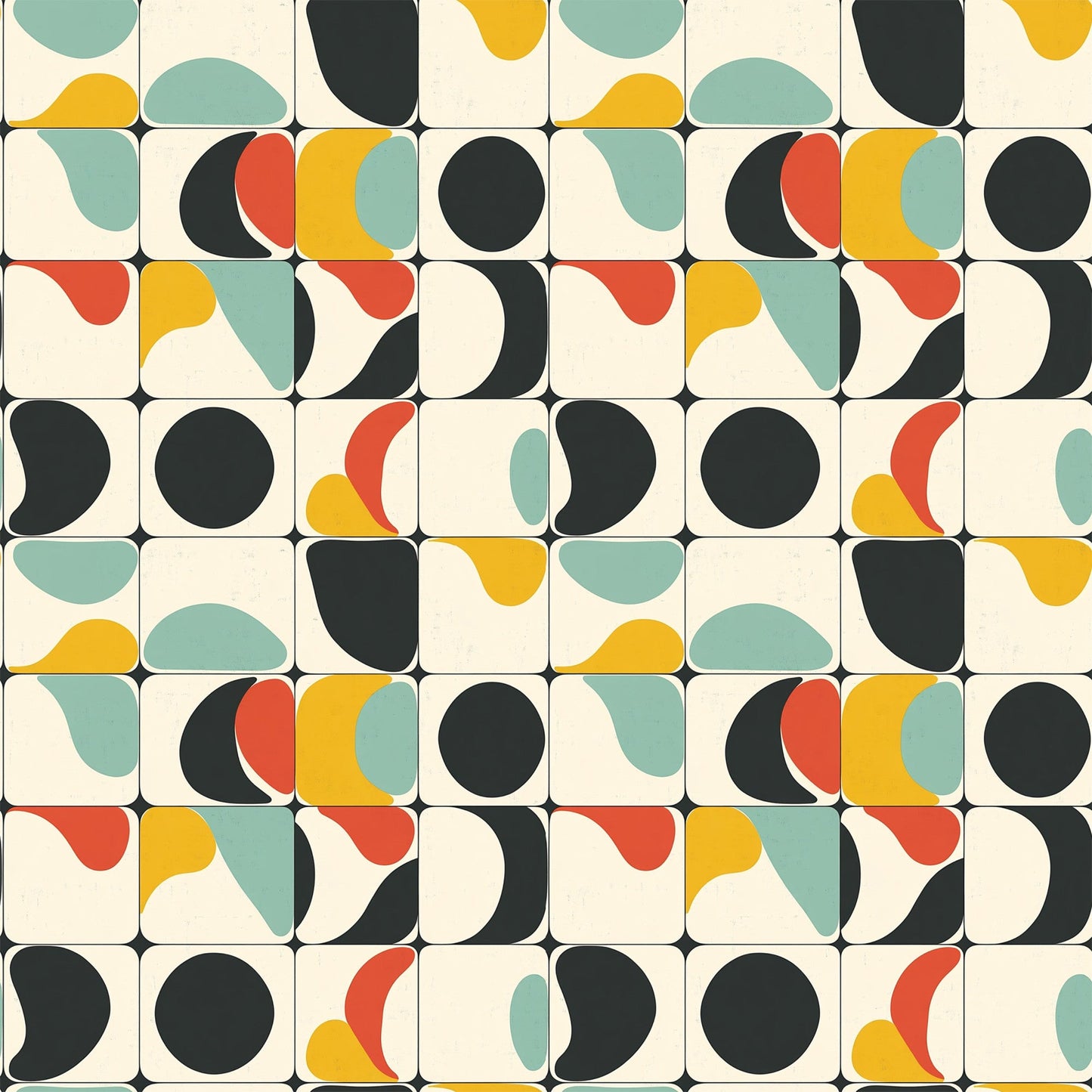 Modern Retro Geometric Pattern 2 Quilting Cotton Fabric