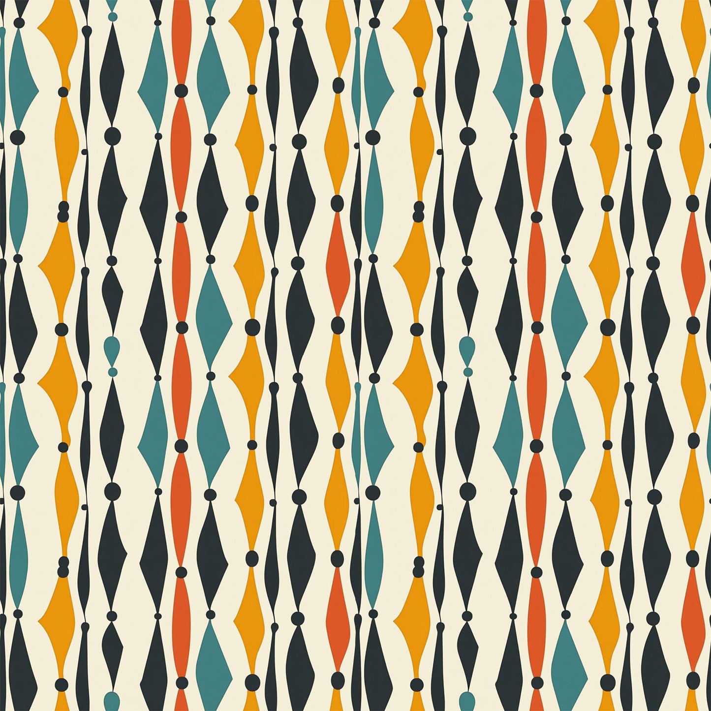 Modern Retro Geometric Pattern 3 Quilting Cotton Fabric