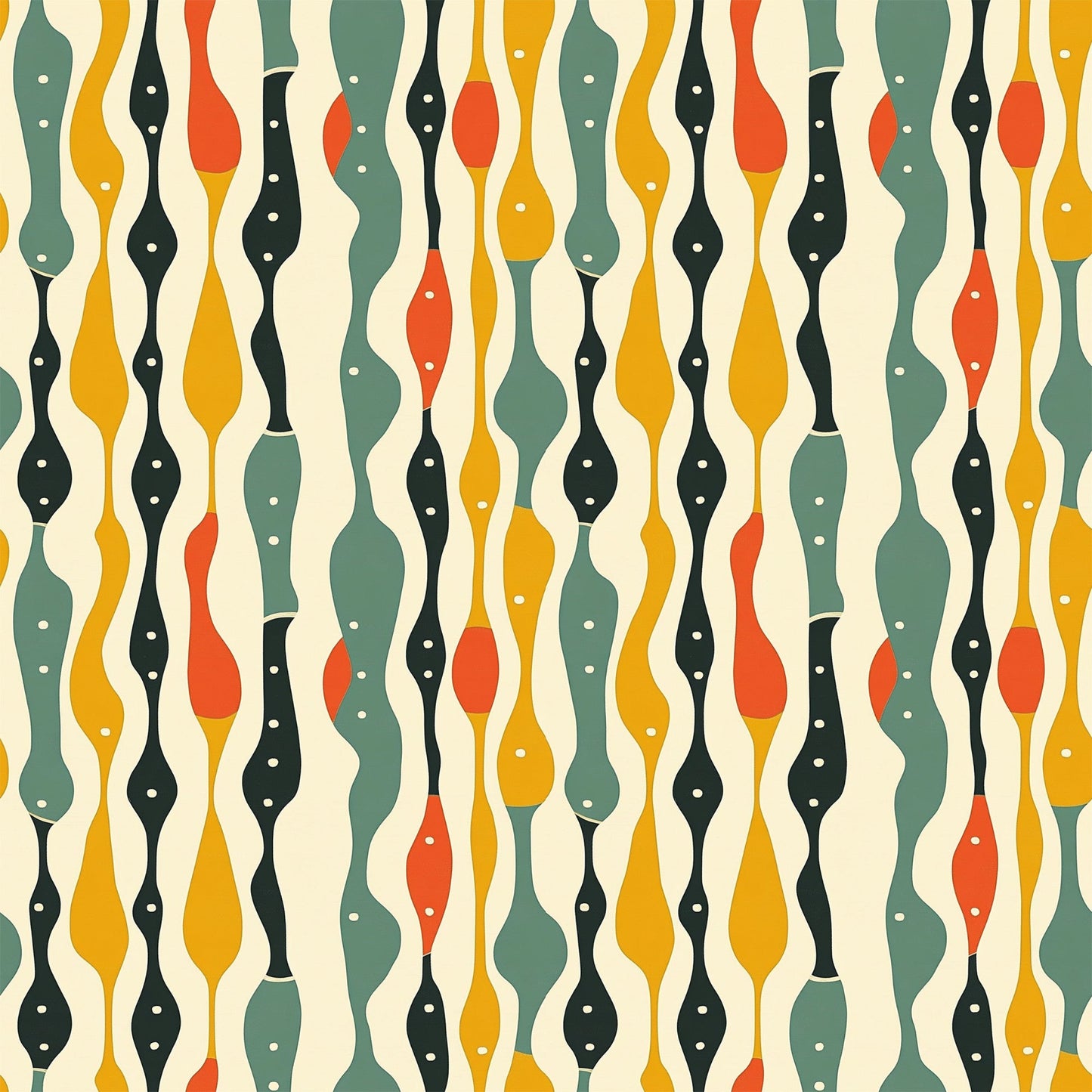 Modern Retro Geometric Pattern 4 Quilting Cotton Fabric