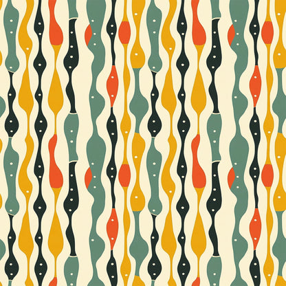 Modern Retro Geometric Pattern 4 Quilting Cotton Fabric