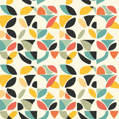 Modern Retro Geometric Pattern 5 Quilting Cotton Fabric