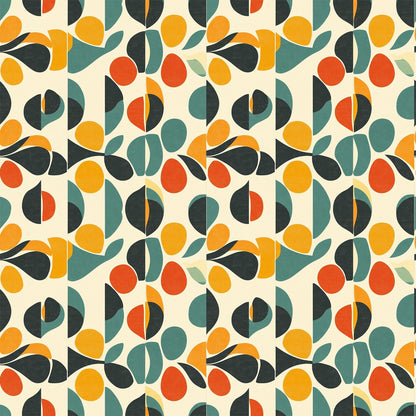 Modern Retro Geometric Pattern 7 Quilting Cotton Fabric