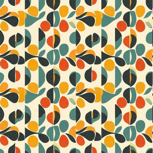 Modern Retro Geometric Pattern 7 Quilting Cotton Fabric