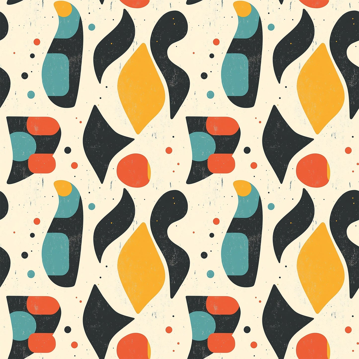 Modern Retro Geometric Pattern 9 Quilting Cotton Fabric