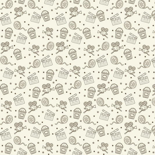 Movie Night Pattern 1 Quilting Cotton Fabric