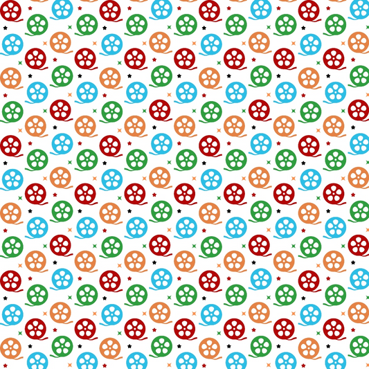 Movie Night Pattern 4 Quilting Cotton Fabric