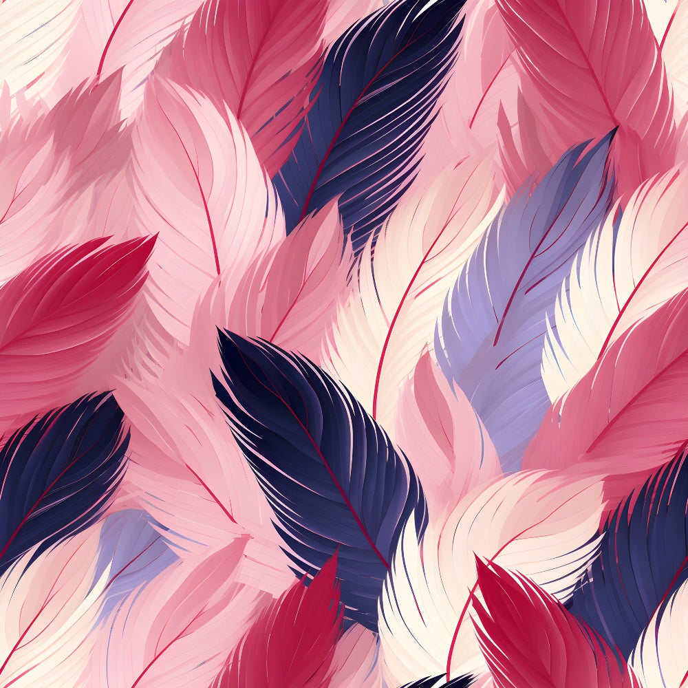 Multi Feathers Pattern 1 Minky Fabric