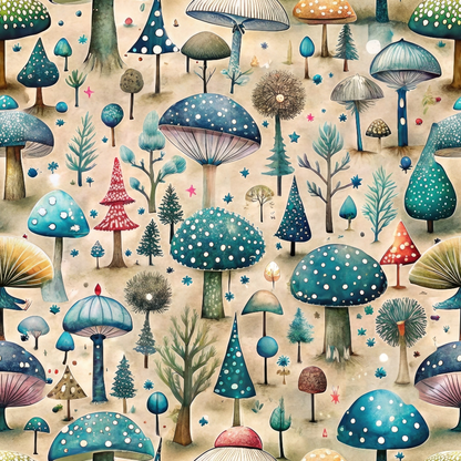 Toadstool Grove Pattern 10 Minky Fabric