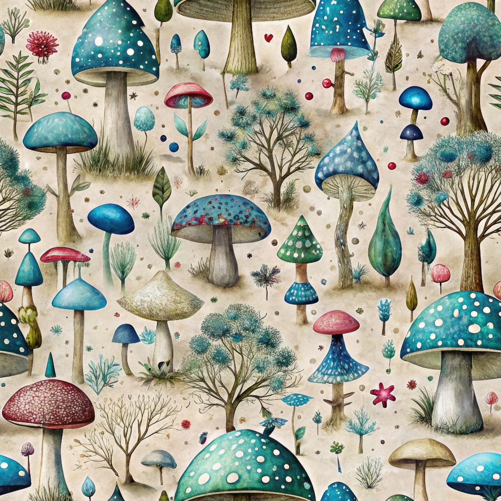 Toadstool Grove Pattern 12 Minky Fabric