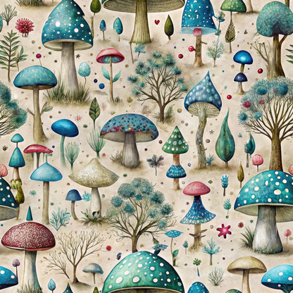 Toadstool Grove Pattern 12 Minky Fabric