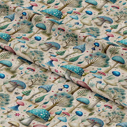 Mushroom Fairyland Pattern 12 Quilting Cotton Fabric