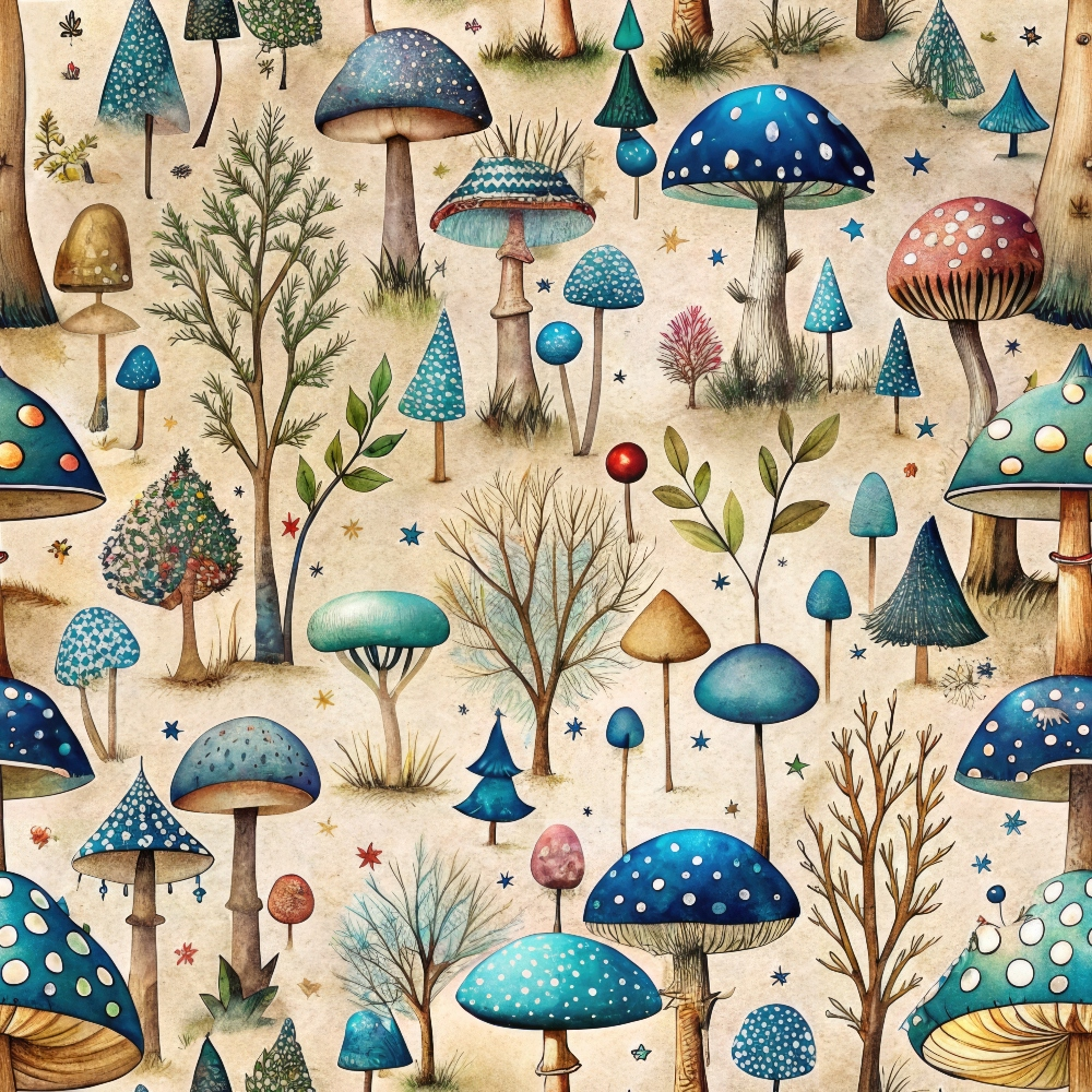 Toadstool Grove Pattern 5 Minky Fabric