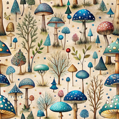 Toadstool Grove Pattern 5 Minky Fabric