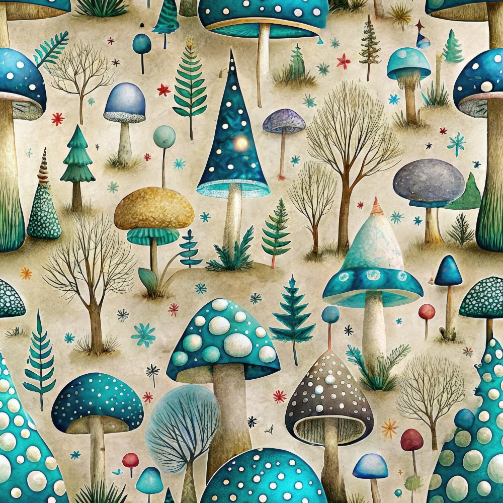 Toadstool Grove Pattern 6 Minky Fabric