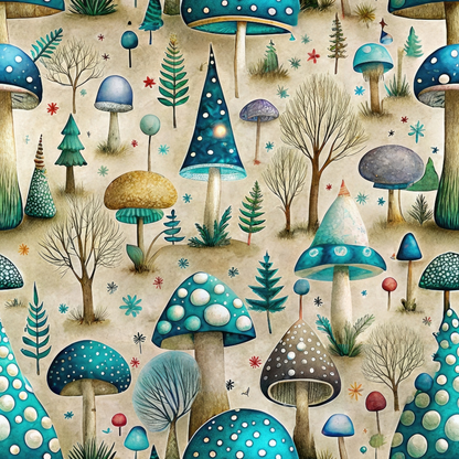 Toadstool Grove Pattern 6 Minky Fabric