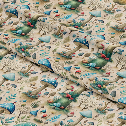 Mushroom Fairyland Pattern 7 Quilting Cotton Fabric