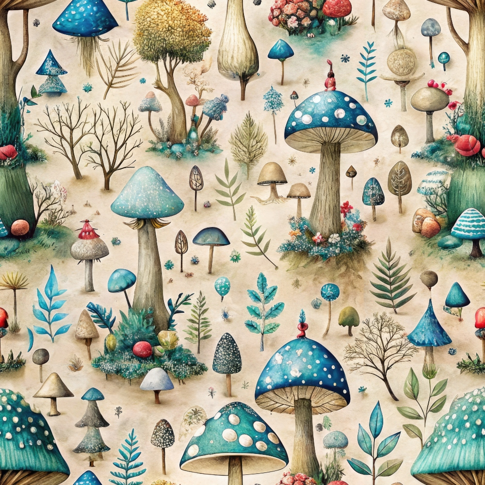 Toadstool Grove Pattern 7 Minky Fabric
