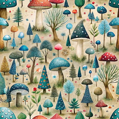 Toadstool Grove Pattern 8 Minky Fabric