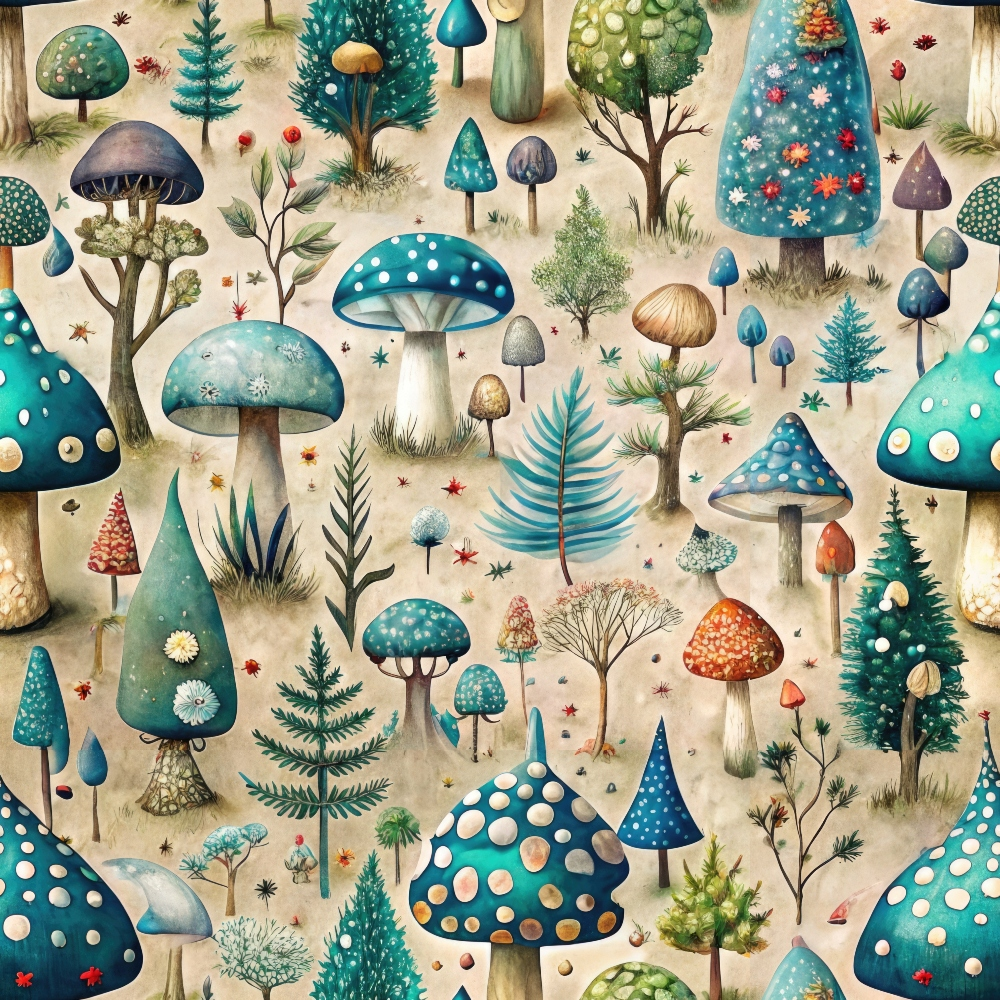 Toadstool Grove Pattern 9 Minky Fabric