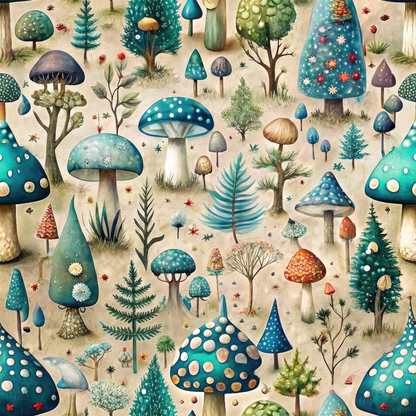 Toadstool Grove Pattern 9 Minky Fabric