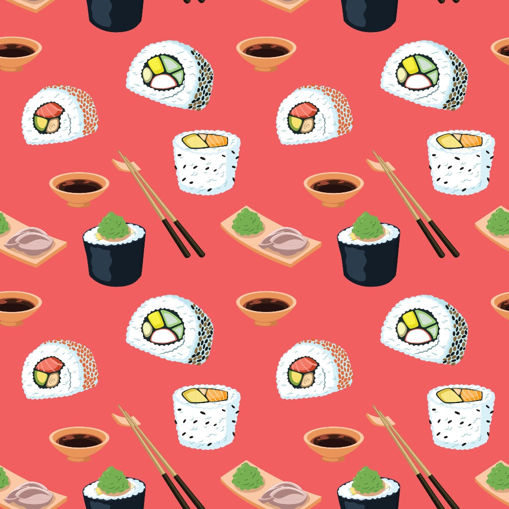 My Favorite Sushi Pattern 6 Quilting Cotton Fabric