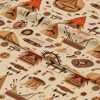 Native American Elements Pattern 11 Quilting Cotton Fabric